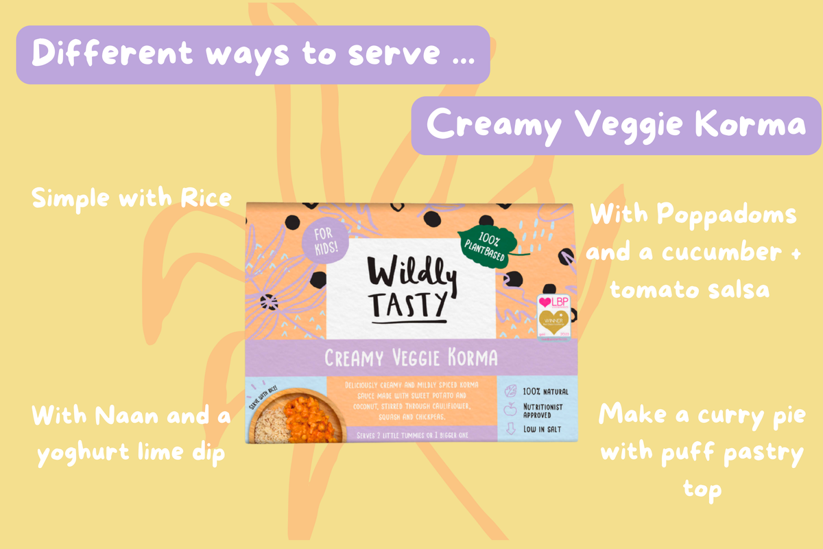 Kids Creamy Veggie Korma (serves 1-2)