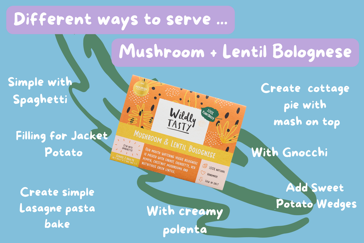 Kids Size - Mushroom &amp; Lentil Bolognese (serves 1-2)