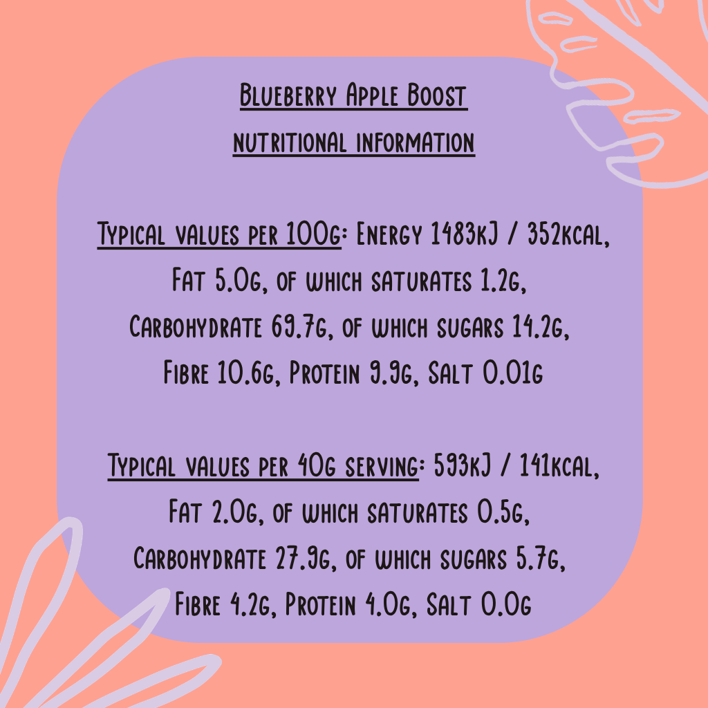NEW Blueberry Apple Boost Oats x 2 (14 servings)