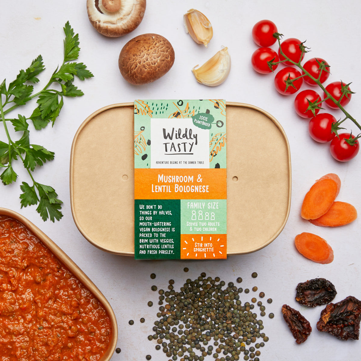 Family Size - Mushroom &amp; Lentil bolognese